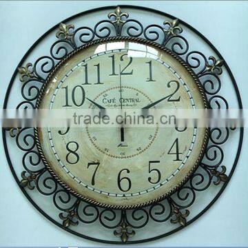 Christmas gift fashion wall clock metal wall clock home decor A battery wall clock Metal clock