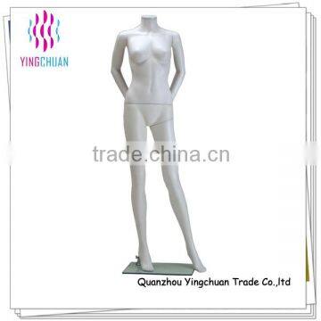 Top sale plastic white headless woman mannequin