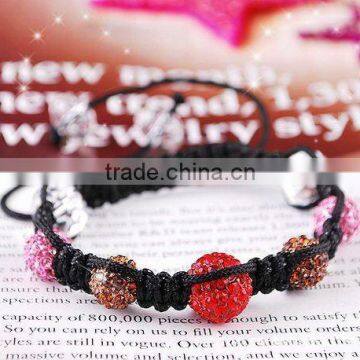 Hot item shambala bracelet with five crystal beads