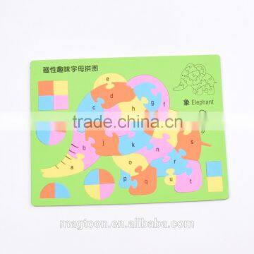 OEM High Quality custom die cut EVA magnet jigsaw puzzles for children