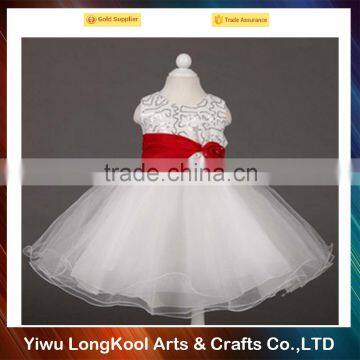 High Quality Baby Girl Party Tutu Dress Formal Wedding Dress With Flower photo-4
