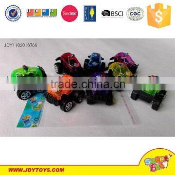 Defferent Design Promotion 5CM Solid and Transparent Color Pull Back Cartoon Car Toys for Kids photo-3