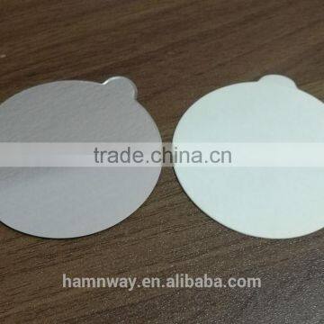 heat seal induction aluminium foil easy peel off seals/lids/liners with ears for bottle