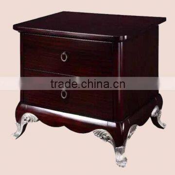 Luxury Wooden Silver Nightstand IDM-N007 photo-2