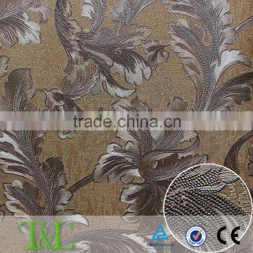 Interior design embossed pvc italian wallpaper