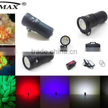 Patent Hi-max UV9 Magnetic Switch IP68 120 Angle Degree Video Dive Light