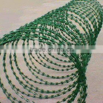 PVC coated razor barbed wire