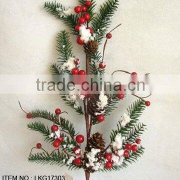 Popular Snowy christmas foam red burgundy berry spray for Christmas home decorations christmas decoration