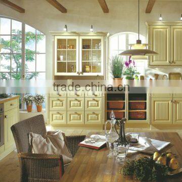 PVC Kitchen Cabinet With European Style White photo-4