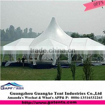 China supplier manufacture hot sell clear top peak pole tent