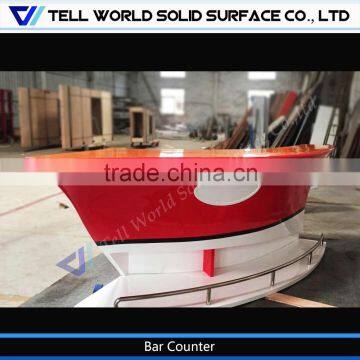 Boat shape mini bar counter high end furniture shenzhen