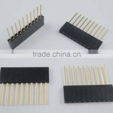2.54mm Pitch 10 Pin Single Row Stackable Shield Female Header for Arduino