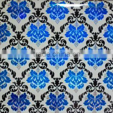 3D laser tablecloth pvc tablecloth in roll attractive design with flowers