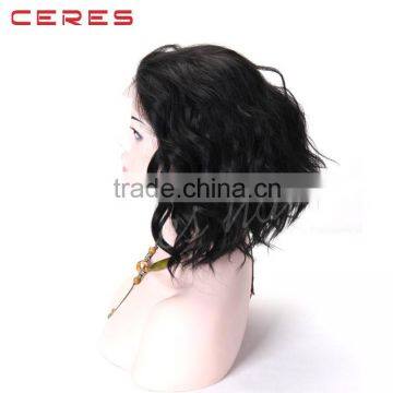 Fashional Natural Color Short Slight Wave Lace Front Wig, Wavy Wig for Young Women