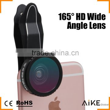 New Brand Mobile Accessories Phone Camera Lens No Distortion 165 Degree Wide Angle Lens