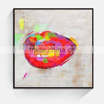 100% handmade mouth canvas oil painting modern art for living room