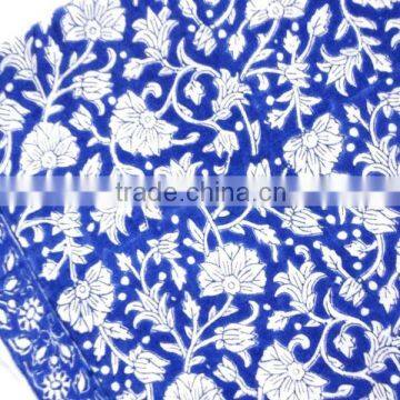 RTHCFC-25 Hand Block Printed 100% cotton Flowers Leafs Beautiful fabric Traditional manufacturer Suppliers Jaipur