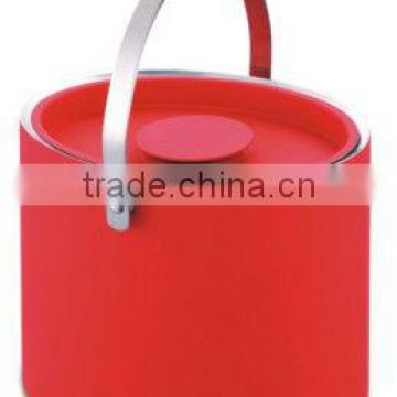 colorful double wall ice bucket in oval shape