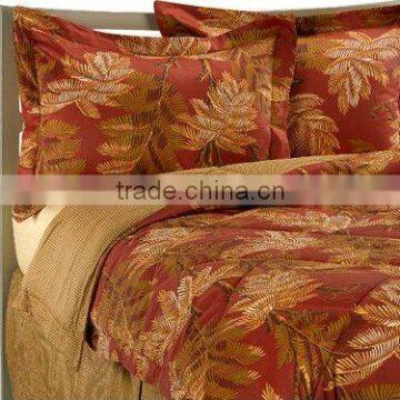 100% Cotton palm tree printing tropical fell Comforter Set