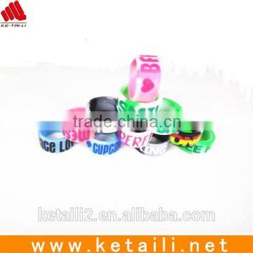 High quality fashion silicone rubber finger ring with logo