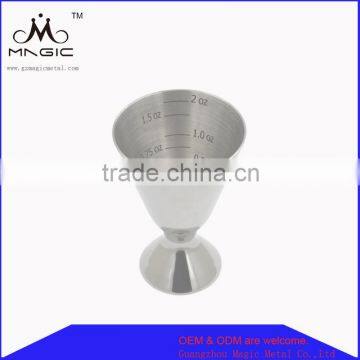 Thicken stainless steel cocktail jigger new style bar measure cup