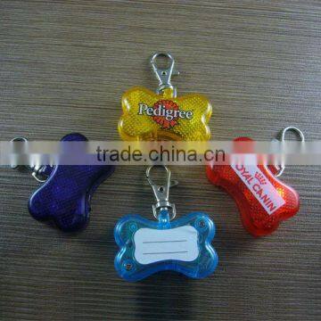 pet tags for dogs bone shaped with flashing light pet id tags wholesale