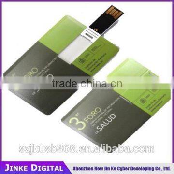 Top class OEM plastic card USB flash memory 16gb