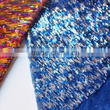 Silver Champagne Gold Sequin Fabric photo-5