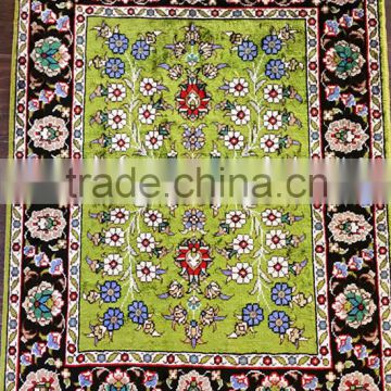 art tapestry green small rug persian rug silk carpet silk tapestry