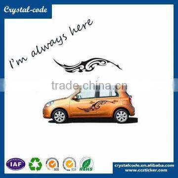 Self adhesive custom car sticker label