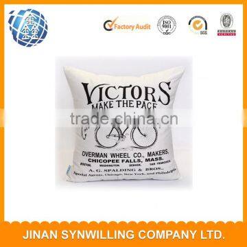 Latest design custom printing cushion cover with hidden zipper