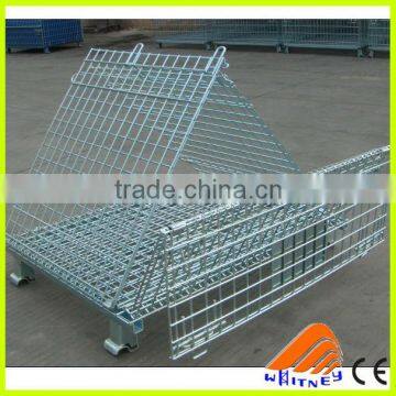 collapsible wire mesh container, metal wire mesh container,metal cylinder container