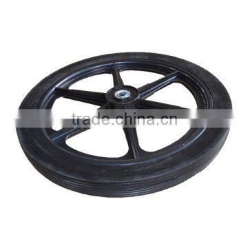 20x1.75 Inch Semi Pneumatic Rubber Wheel With Rib Tread for Mowers or Material Handling Equipment photo-2