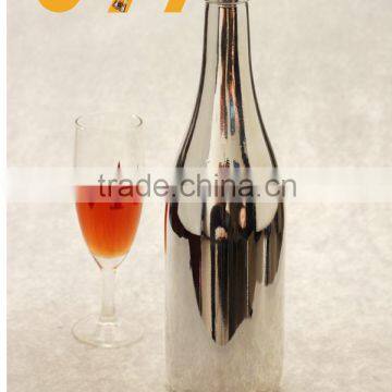 Novelty Empty Champagne Bottle 750ml Electroplate Glass Bottles Cork Cap Bottles photo-5