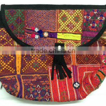 Gorgeous Beautiful Fashionable Vintage Banjara Bag in Suede Leather