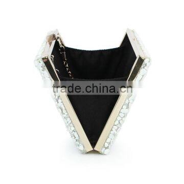 Czech Drill Crystal Gold and Handbags Pakistan Stone Purse (C499) photo-4