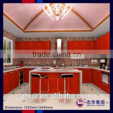 Kitchen cabinet with UV glossy paint MDF Board as Kitchen Doors