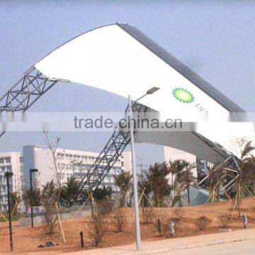 PVC or PTFE tensile fabric architecture with membrane structure for solar sail suitable in Typhoon District