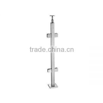 Fence Tube, 42,4x2,0mm, H:958mm, M8 One-sided, for Glass Clamp, Stair, AISI 304 Satin photo-3