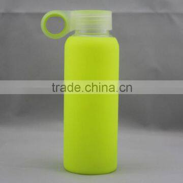 2016 hot candy color water bottle glass material