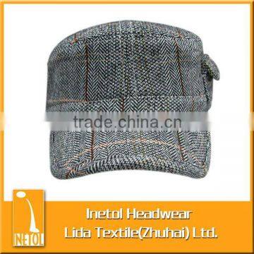 100% cotton Checked army cap
