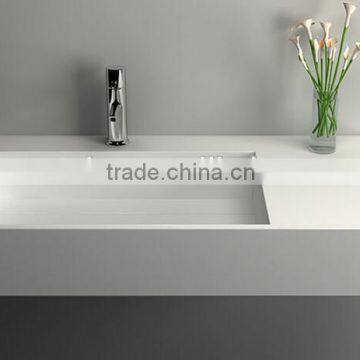 Modern Type Bathroom Solid Surface Basin, Aritificial Stone Solid Surface Acrylic Wall Hang Wash Basins photo-5