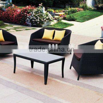 Rattan Sofa Set Black/ Outdoor Furniture Wicker Sofa Set (BZ-SF001)