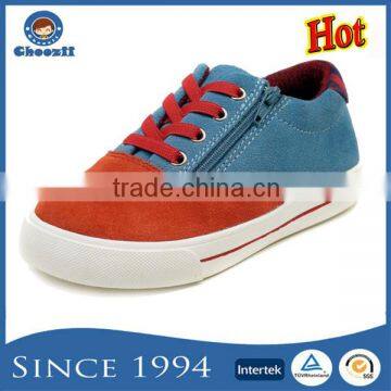 Wholesale Suede Leather Boys Kids Causal Shoes with Zipper