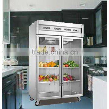 1300L 0-10'C Commercial Upright Glass Door Kitchen Refrigerator / Restaurant Fridge Chiller Equipment