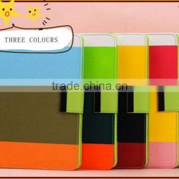 The new arrival products three colors wallet case for apple ipad mini case