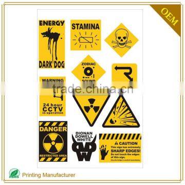 Hot Sale Safety Warning Labels And Signs Sticker In Package Label