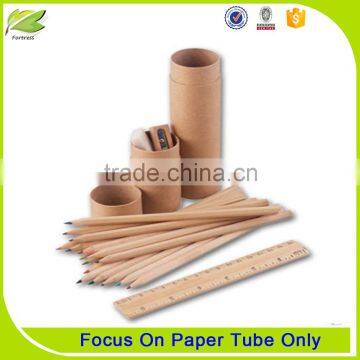 Factory price customized kraft cardboard pen paper tube packaging with lid