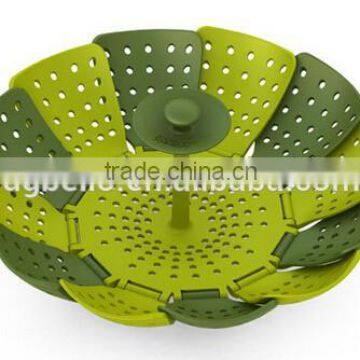 Latest Design Food Grade Green Color Silicone Colander