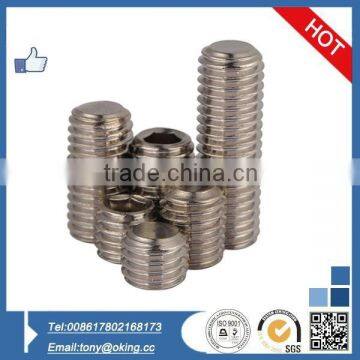 Hexagon socket set screws with flat point DIN913